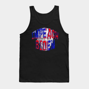 PATRIOTIC IMPEACH BIDEN OVER Caricature / Cartoon Tank Top